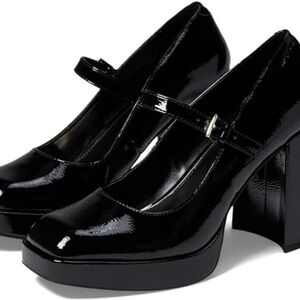 Kenneth Cole New York Black Patent Mary Jane Heels